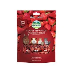 Oxbow Simple Rewards Treats Rabbit Guinea Pig Chinchilla Strawberry .5 Oz 3 Pack -Pet Care Center 51x9V5nb4lL