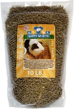 Happy Hearts Total Blend Alfalfa Based Guinea Pig Food Pellets Fortified With Vitamin C (10 Pounds) -Pet Care Center 51z5AVUvJ0L. AC