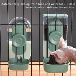 Cdycam Hanging Cage Automatic Pet Food Water Dispenser 35oz, Gravity Refill Food And Siphon Suction Water Set For Medium Small Animals Puppy Cat Rabbit Chinchilla And Ferret (Water Dispenser) -Pet Care Center 618v4Xo9aRL