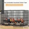 Metal Chicken Coop With 2 Doors And Wheels, Poultry Habitat Cage For Rabbits Cats Dogs -Pet Care Center 61PPLq6OuhL 1