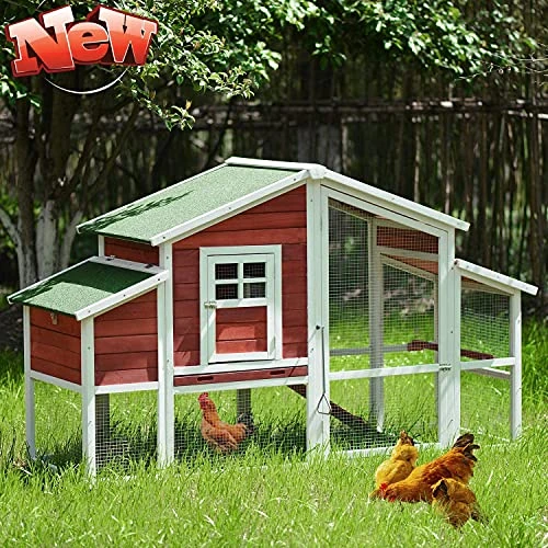 Tenouvos Higher Quality & Stronger Outdoor Chicken Coop, Large Solid Wooden Rabbit Hutch, Poultry Pet Cages, Small Animal House With Tray & Ramp & Heavy Duty Safety Net For Small Animal 3 Tenouvos Higher Quality & Stronger Outdoor Chicken Coop, Large Solid Wooden Rabbit Hutch, Poultry Pet Cages, Small Animal House With Tray & Ramp & Heavy Duty Safety Net For Small Animal