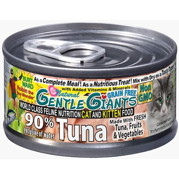 Gentle Giants Tuna Wet Cat Food, 3 Oz., Case Of 24, 24 X 3 OZ 3 Gentle Giants Tuna Wet Cat Food, 3 Oz., Case Of 24, 24 X 3 OZ
