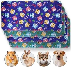 JT Pet Guinea Pig Cage Liner - Pack Of 4 Washable Pee Pads For Dogs, Smooth Fleece Guinea Pig Bedding For Cage & Crates, Reusable & Waterproof Puppy Pee Pads - 36x24 Inches, Brown Grey -Pet Care Center 61tj2EyJEL. AC 1