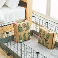 GuineaDad Timothy Hay Bar - Guinea Pig Food - 5 Pack - Pet Food For Rabbits, Small Animals, Hamster Food - Filtered & Hand Packed Guinea Pig Hay - Keeps Hay Secure And Encourages Active Eating -Pet Care Center 61yBscZcNAL